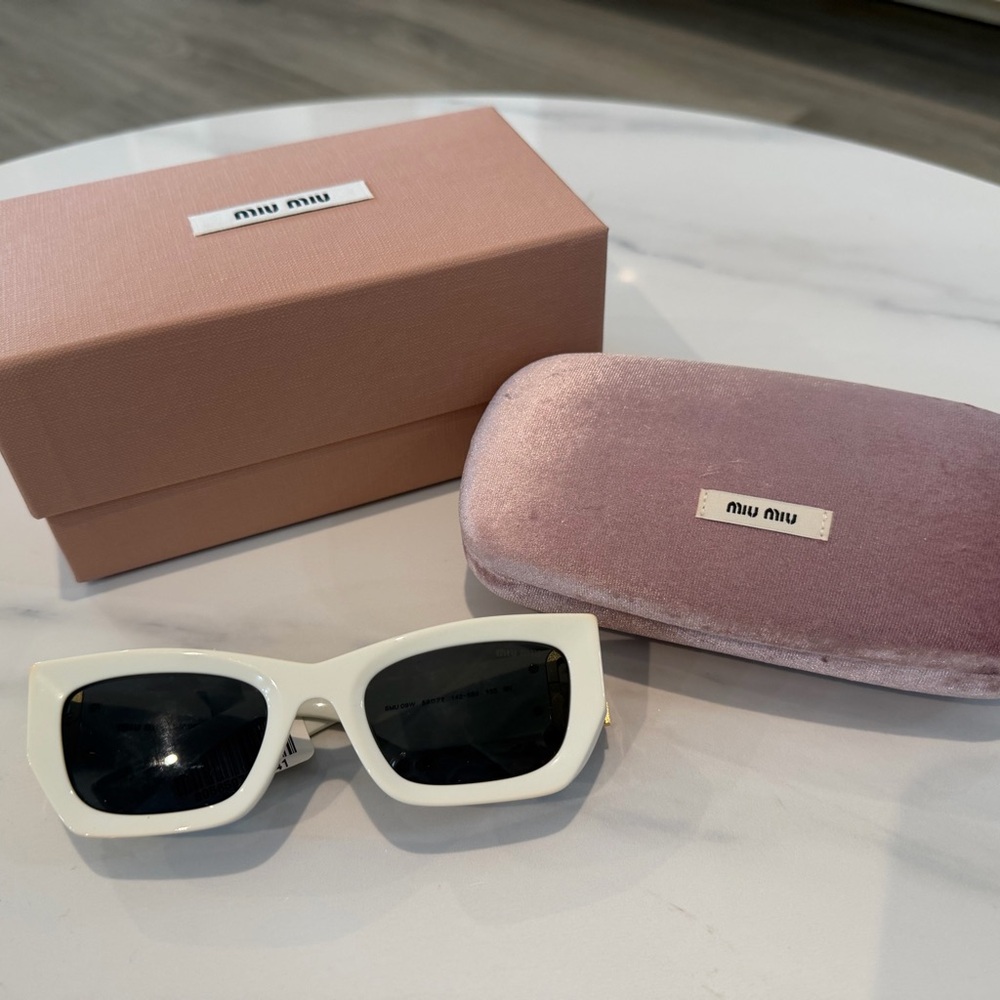 Miu Miu Cream Sunglasses